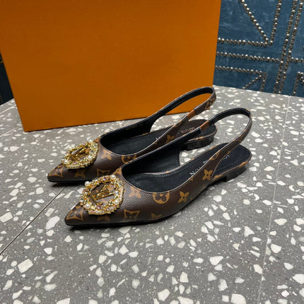 LV MET SLINGBACK BALLERINA MONOGRAM