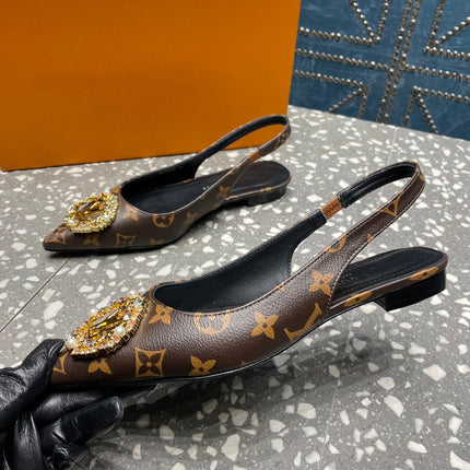 LV MET SLINGBACK BALLERINA MONOGRAM