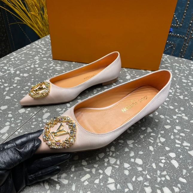 LV MET FLAT BALLERINA BEIGE