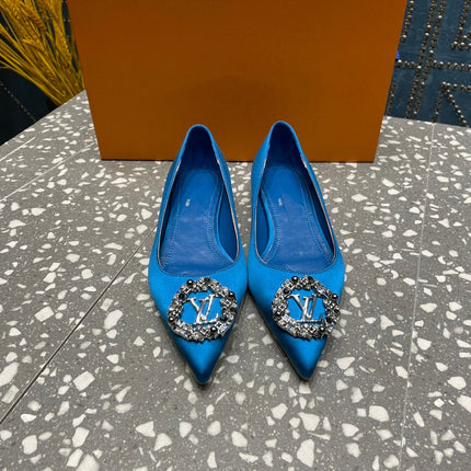 LV MET FLAT BALLERINA BLUE