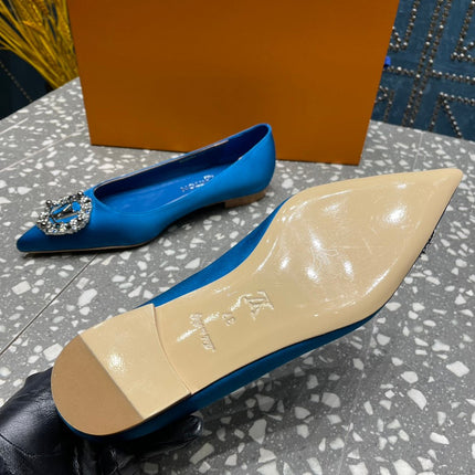 LV MET FLAT BALLERINA BLUE