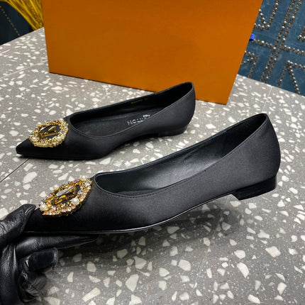 LV MET FLAT BALLERINA NOIR