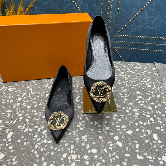 LV MET FLAT BALLERINA NOIR