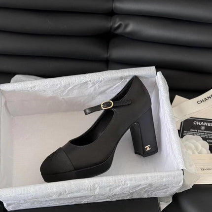 MARY JANE HIGH HEEL 9.5 BLACK CALFSKIN