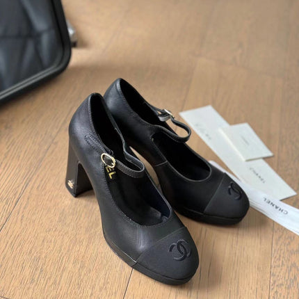 MARY JANE HIGH HEEL 9.5 BLACK CALFSKIN