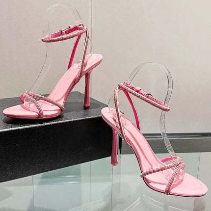 Luxury Open Toe High Heel Sandals - Party Shoes