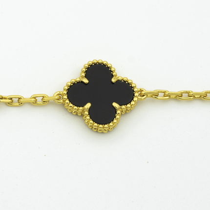 CLOVER BRACELET 5 MOTIFS ONYX