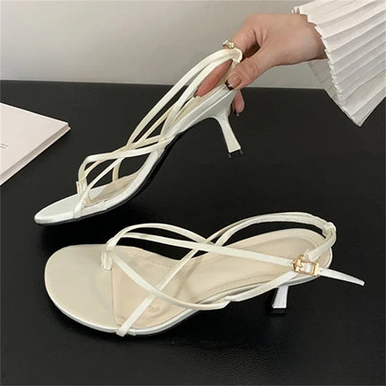 Eilyken Clip Toe Buckle Sandals - Thin Low Heels Casual