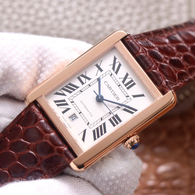 TANK SOLO XI W5200026 ROSE GOLD CASE BROWN LEATHER STRAP