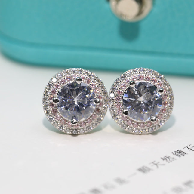 ROUND HALO EARRINGS