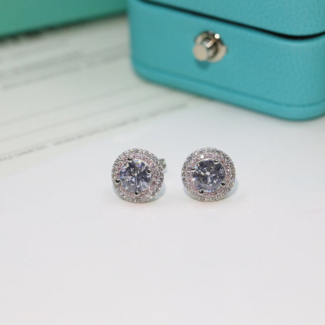 ROUND HALO EARRINGS