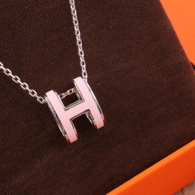 POP H NECKLACE  PENDANT SILVER HARDWARE