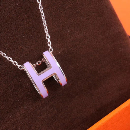 POP H NECKLACE  PENDANT SILVER HARDWARE