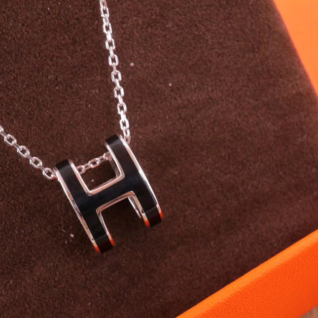 POP H NECKLACE  PENDANT SILVER HARDWARE