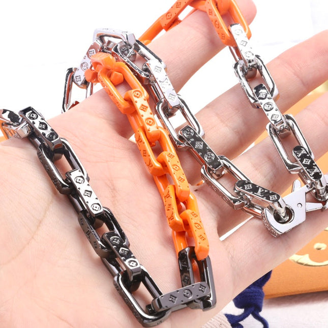 LV ORANGE BAMBOO SPLICING NECKLACE