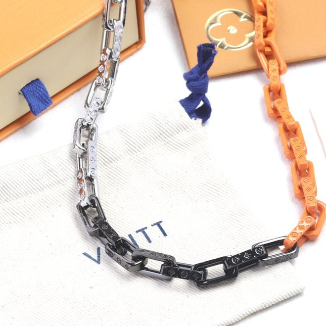 LOUIS VUITTON ORANGE BAMBOO SPLICING NECKLACE