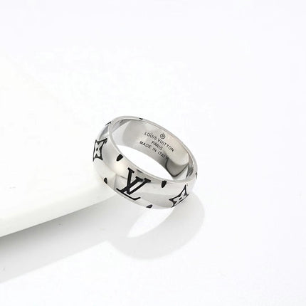 LV SILVER MONOGRAM RING