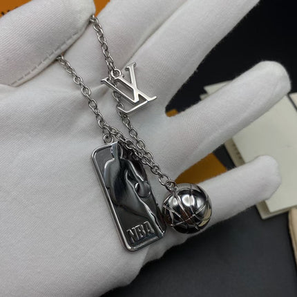 LVXNBA BALL AND TAB PENDANT