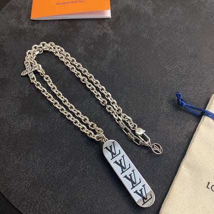 LV PENDANT SILVER SKATEBOARD