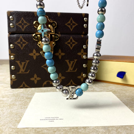 LV BEADS BRACELET CORD RESIN METAL MULTICOLOR