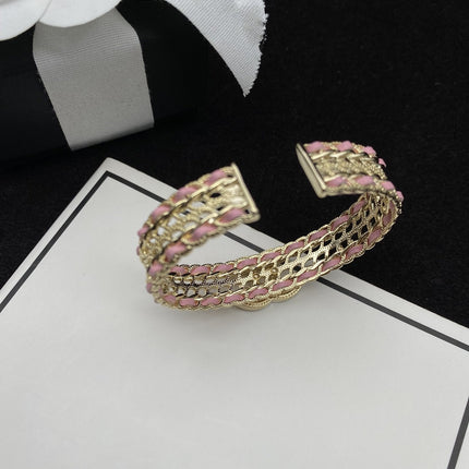 CC PINK ROPE GOLD DIAMOND BRACELET