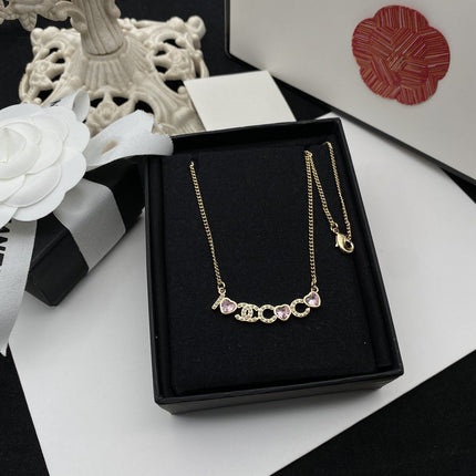 CC PINK NECKLACE GOLD DIAMOND