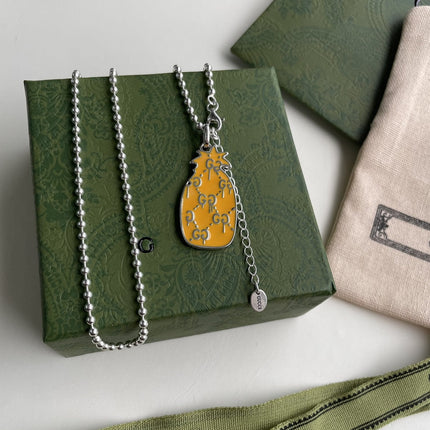 GG NECKLACE PENDANT PINEAPPLE PATTERN