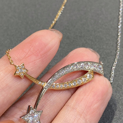 DOUBLE COMETE NECKLACE DIAMOND