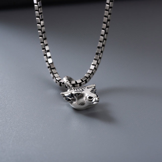 GG DOUBLE CLASSIC RETRO STERLING SILVER COW  NECKLACE