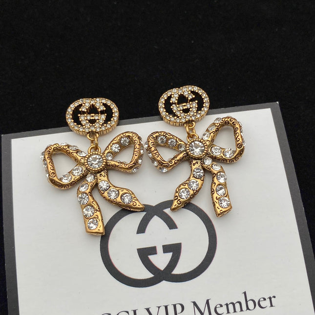 GG BOW EARRINGS GOLD