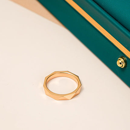 LAURENCE SIGNATURE PINK GOLD RING