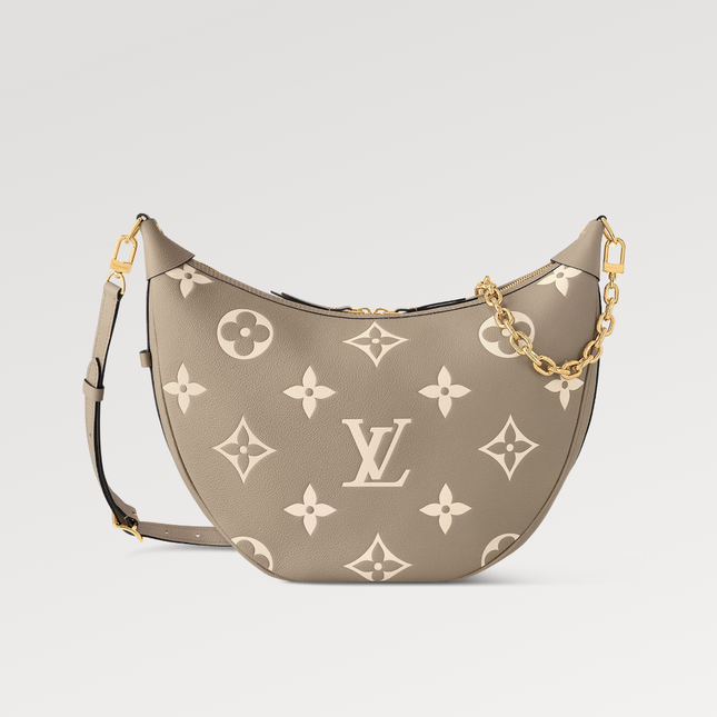 LOOP HOBO 38 BICOLOR MONOGRAM EMPREINTE LEATHER GOLD HARDWARE