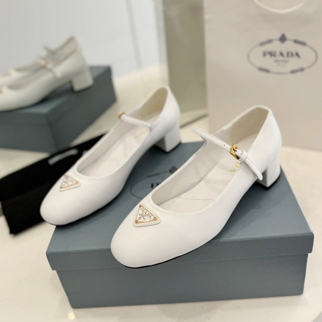 Pra Ballerina Pumps 40 White Lambskin