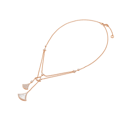 DREAM NECKLACE  3 MOTIF WHITE MOP DIAMOND