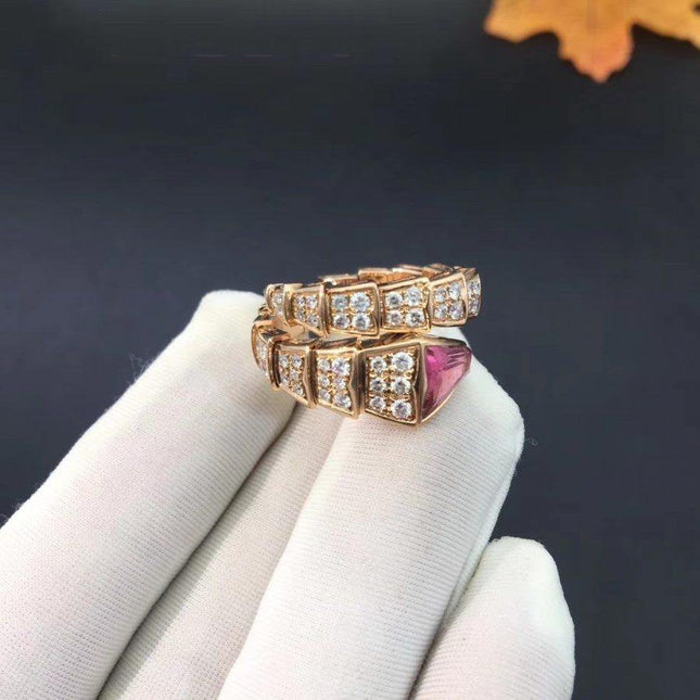 SERPENTI RING PINK GOLD DIAMOND PINK