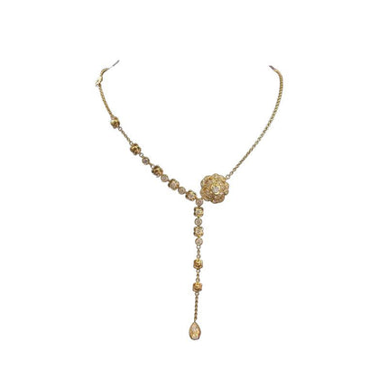 BOUTON DE CAMELIA NECKLACE GOLD DIAMOND