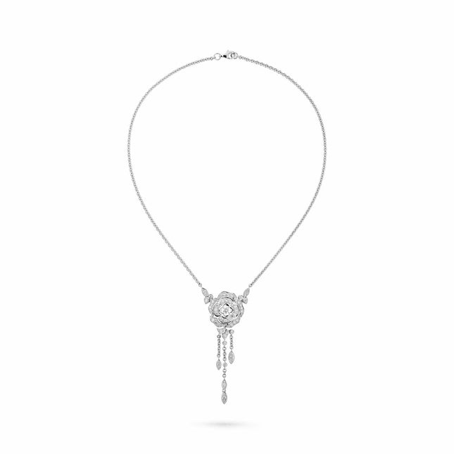 BOUTON DE NECKLACE SILVER DIAMOND