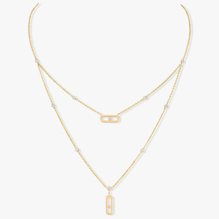 MOVE UNO 2 ROW DIAMOND NECKLACE