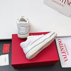 VALENTINO 25S RUNBOOT SNEAKERS IN WHITE LAMBSKIN
