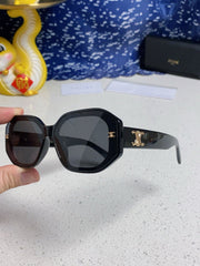 TRIOMPHE SQUARE SUNGLASS 566744 IN BLACK ACETATE