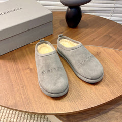 BALENCIAGA 25S AURALEE SLIP-ON 25 MM IN GREY SUEDE