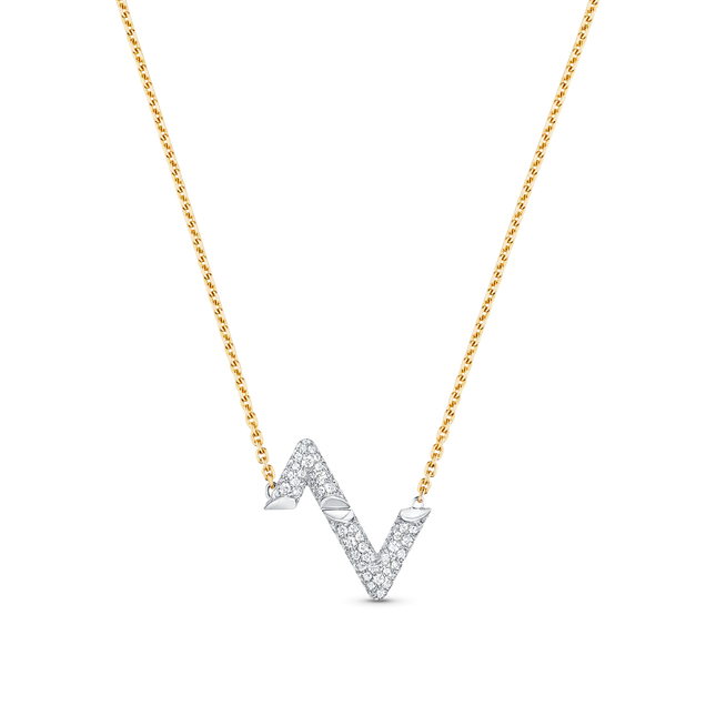 VOLT SILVER DIAMOND PEDANT NECKLACE