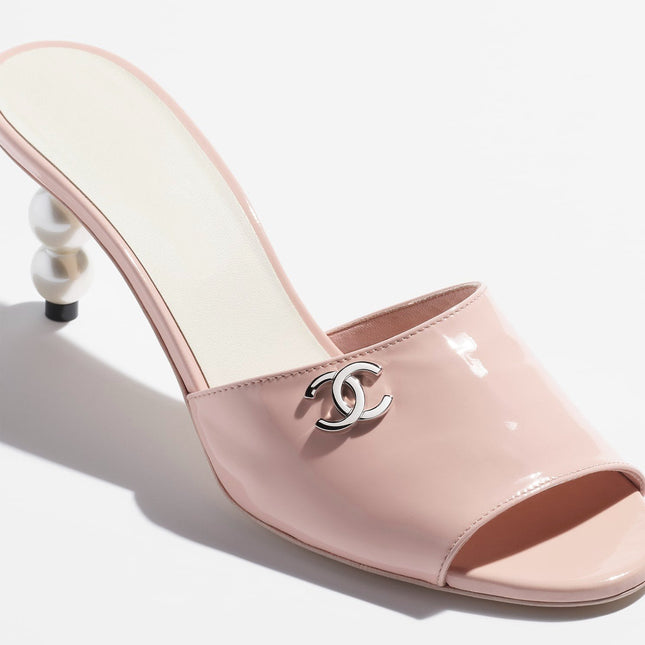 MULES LIGHT PINK PATENT LAMBSKIN