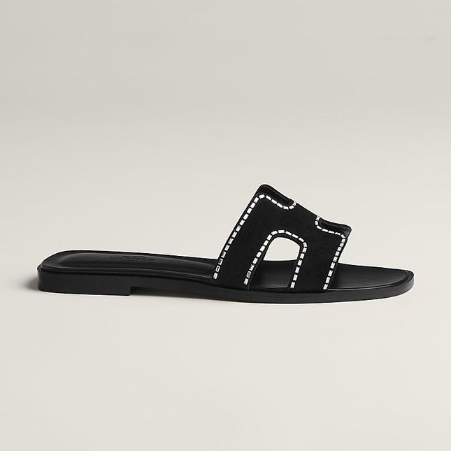 0RAN SANDAL NOIR WHITE