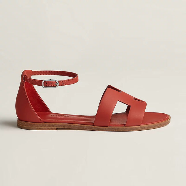 SANTORINI SANDAL SCARLET CALFSKIN