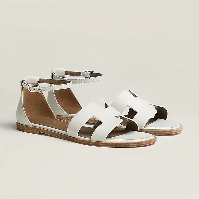 SANTORINI SANDAL WHITE CALFSKIN