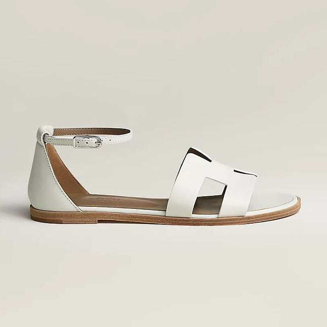 SANTORINI SANDAL WHITE CALFSKIN