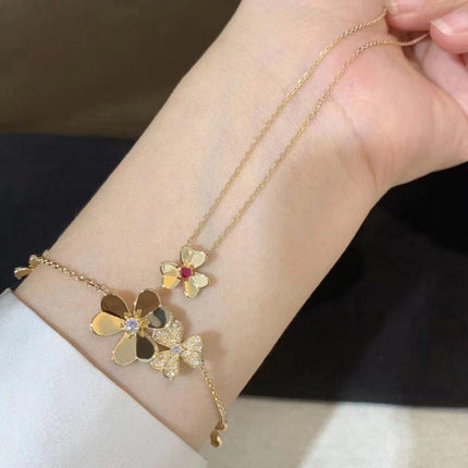 FRIVOLE GOLD FLOWER NECKLACE