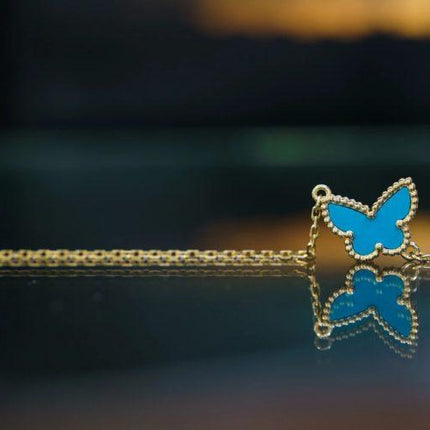 BUTTERFLY TURQUOISE GOLD BRACELET