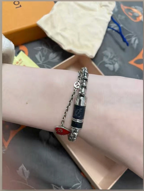 LV PERFUME BOTTLE SILVER BRACELET